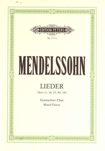 Cover for Felix Mendelssohn · 28 Choruses Opp.41, 48, 59, 88, 100 (Partitur) (2009)