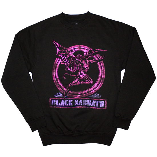 Cover for Black Sabbath · Black Sabbath Unisex Sweatshirt: Neon Pink Henry (Black) (Oversized) (CLOTHES)