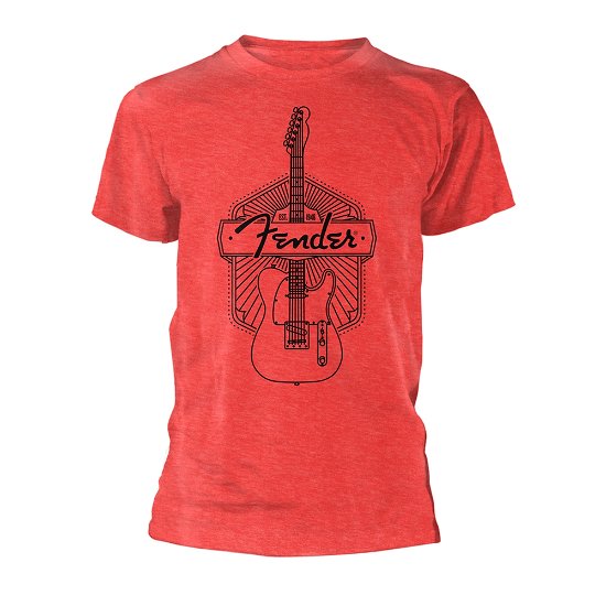 Cover for Fender · Fender Est. 1946 (T-shirt) [size S] [Red edition] (2018)