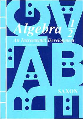 Cover for John Saxon · Algebra One-Half (Gebundenes Buch) [2 Revised edition] (1990)