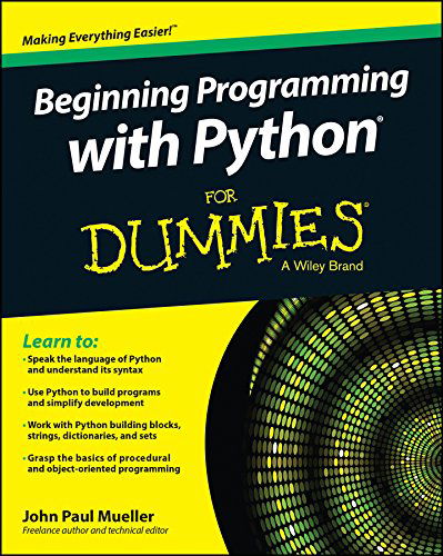 Cover for John Paul Mueller · Beginning Programming with Python For Dummies (Paperback Book) (2014)