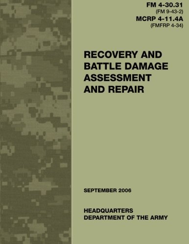 Recovery and Battle Damage Assessment and Repair (Fm 4-30.31 / Mcrp 4-11.4a) - U.s. Marine Corps - Libros - CreateSpace Independent Publishing Platf - 9781481003452 - 12 de noviembre de 2012
