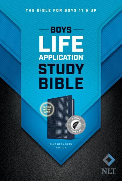 Cover for Tyndale · NLT Boys Life Application Study Bible, Blue / Neon, Indexed (Læderbog) (2021)