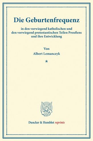 Cover for Lemanczyk · Die Geburtenfrequenz (Bog)