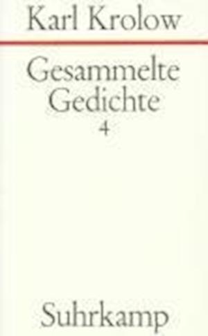 Cover for Krolow · Krolow:gesammelte Gedichte. 4 BÃ¤nde (Book)