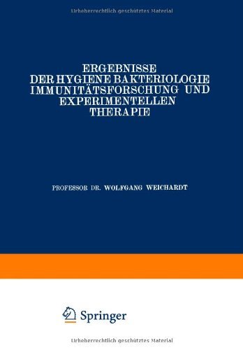 Cover for Wolfgang Weichardt · Ergebnisse Der Hygiene Bakteriologie Immunitatsforschung Und Experimentellen Therapie: Neunter Band (Paperback Bog) [Softcover Reprint of the Original 1st 1928 edition] (1928)