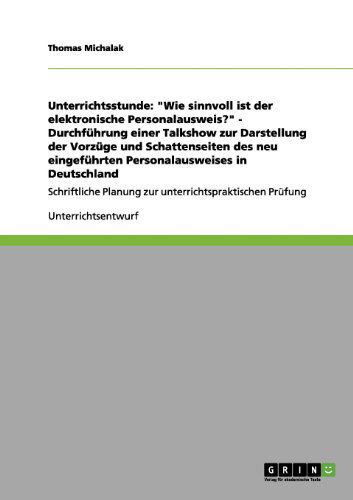 Cover for Michalak · Unterrichtsstunde: &quot;Wie sinnvo (Book) [German edition] (2012)