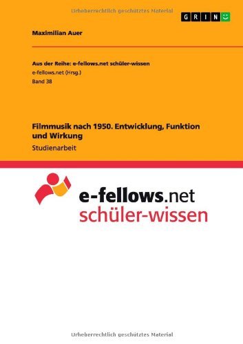 Cover for Auer · Filmmusik nach 1950. Entwicklung, (Bok) [German edition] (2014)