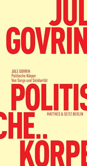 Cover for Jule Govrin · Politische Körper (Bok) (2022)