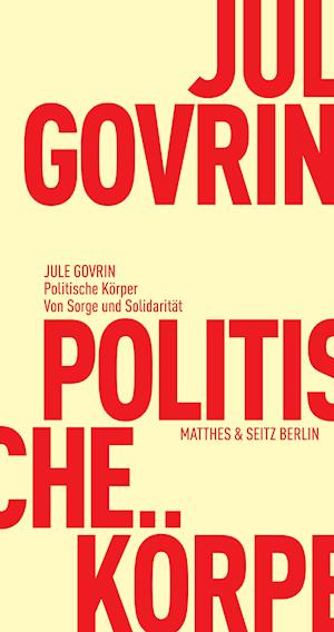 Cover for Jule Govrin · Politische Körper (Book) (2022)