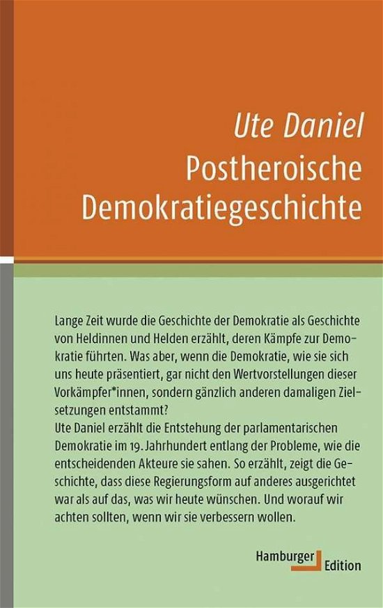 Postheroische Demokratiegeschich - Daniel - Bøker -  - 9783868543452 - 