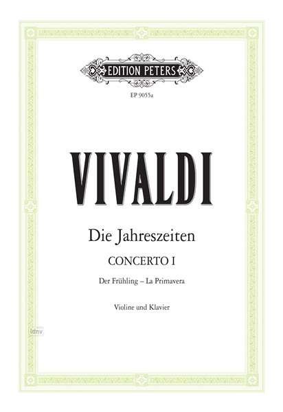 Violin Concerto in E Op. 8 No. 1 Spring - Vivaldi - Kirjat - Edition Peters - 9790014072452 - torstai 12. huhtikuuta 2001