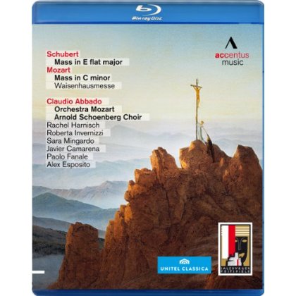 Cover for Mozart / Abbado / Orchestra Mozart Bologna · Mass in E Flat Major / Mass in C Minor (Blu-Ray) (2013)