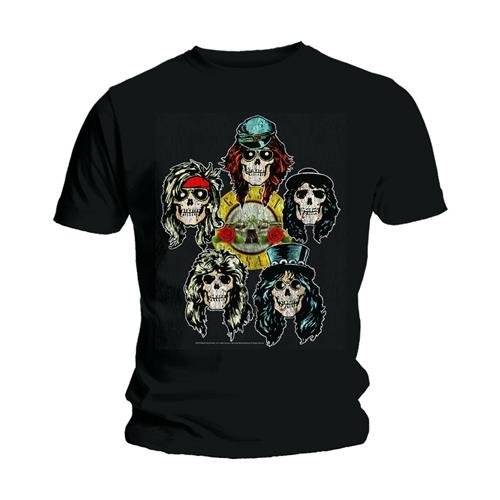 Guns N' Roses Unisex T-Shirt: Vintage Heads - Guns N Roses - Koopwaar - Bravado  - 5023209630453 - 14 januari 2015