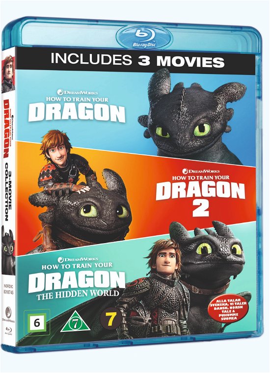 Cover for How to Train Your Dragon 1-3 Box (Blu-ray) (2019)