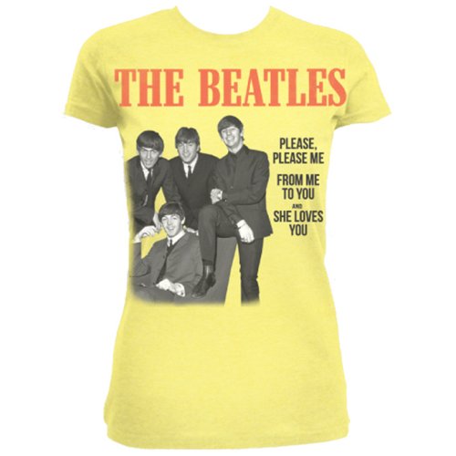 The Beatles Ladies T-Shirt: Please, Please Me - The Beatles - Produtos - Apple Corps - Apparel - 5055295355453 - 