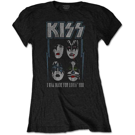 KISS Ladies T-Shirt: Made For Lovin' You - Kiss - Mercancía -  - 5056170642453 - 