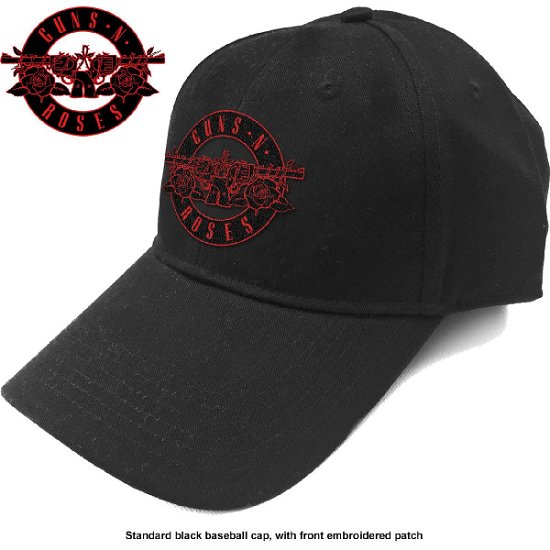Guns N' Roses Unisex Baseball Cap: Red Circle Logo - Guns N Roses - Fanituote - ROCK OFF - 5056170668453 - 