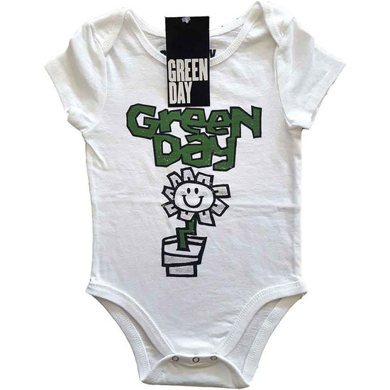 Green Day Kids Baby Grow: Flower Pot (3-6 Months) - Green Day - Merchandise -  - 5056368656453 - 