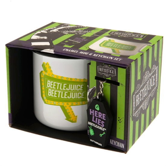 Beetlejuice Mug & Keyring - Beetlejuice - Merchandise - BEETLEJUICE - 5056563714453 - 