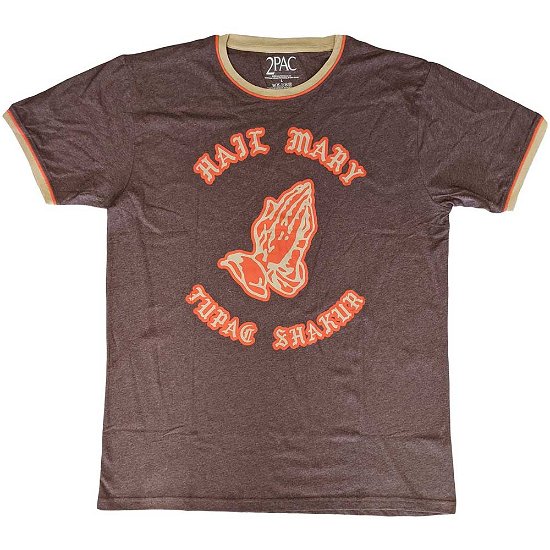 Tupac Unisex Ringer T-Shirt: Hail Mary - Tupac - Marchandise -  - 5056737223453 - 