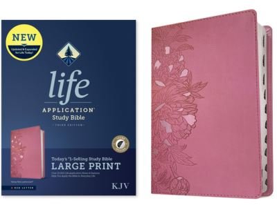 KJV Life Application Study Bible, Third Edition, Large Print (Red Letter, LeatherLike, Peony Pink, Indexed) - Tyndale - Books - Tyndale House Publishers - 9781496477453 - March 7, 2023
