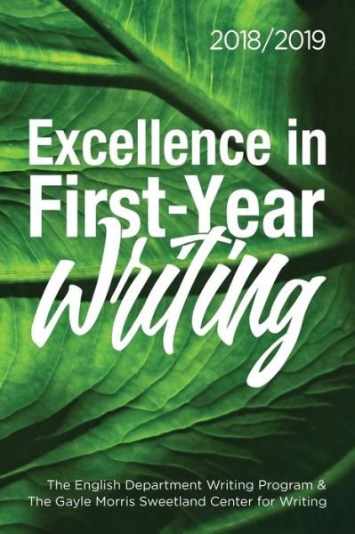 Cover for Dana Nichols · Excellence in First-Year Writing 2018/2019 (Taschenbuch) (2019)