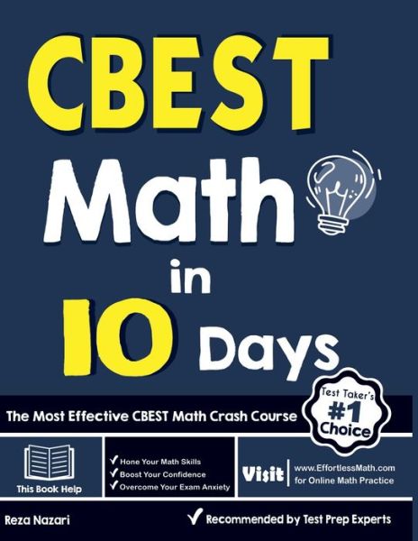 Cover for Reza Nazari · CBEST Math in 10 Days (Paperback Book) (2021)