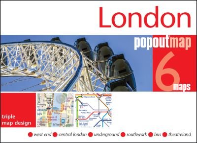 Cover for Popout Map · London PopOut Map: 3 PopOut maps in one handy, pocket-size format - PopOut Maps (Kartor) (2023)