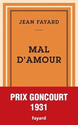 Cover for Jean Fayard · Mal d'amour (MERCH) (2018)