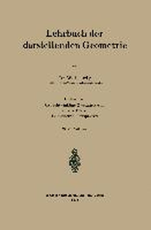 Cover for W Ludwig · Das Rechtwinklige Zweitafelsystem: Krumme Flachen. Axonometrie. Perspektive (Paperback Book) [1924 edition] (1924)
