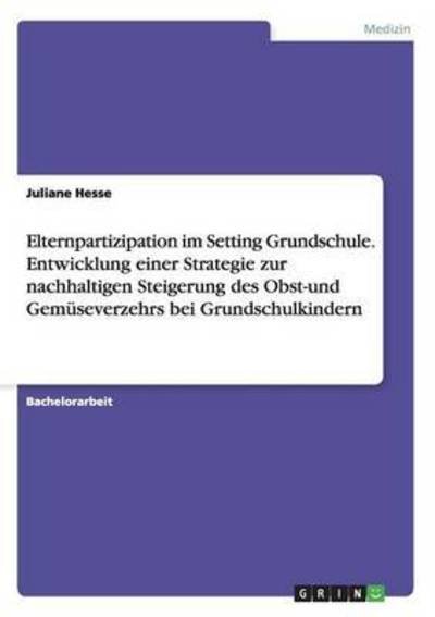 Cover for Hesse · Elternpartizipation im Setting Gr (Book) (2016)