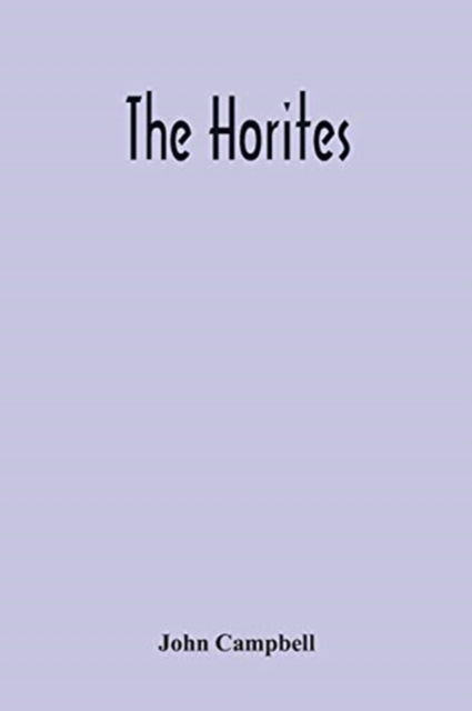 Cover for John Campbell · The Horites (Paperback Bog) (2020)