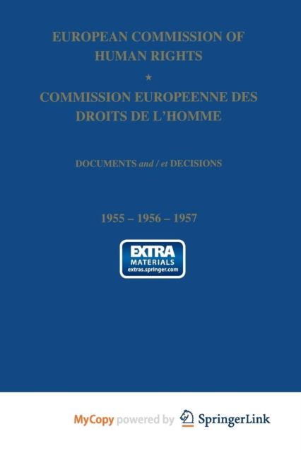 Cover for Tbd · European Commission of Human Rights / Commission Europeenne des Droits de L'Homme: Documents and / et Decisions (Paperback Book) (2014)