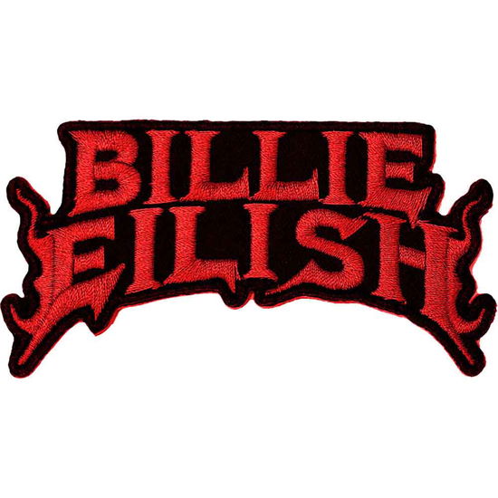 Billie Eilish Standard Woven Patch: Flame Red - Billie Eilish - Mercancía -  - 5056368633454 - 