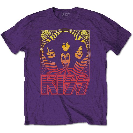 Cover for Kiss · KISS Unisex T-Shirt: Gradient Group (T-shirt) [size S] [Purple - Unisex edition]