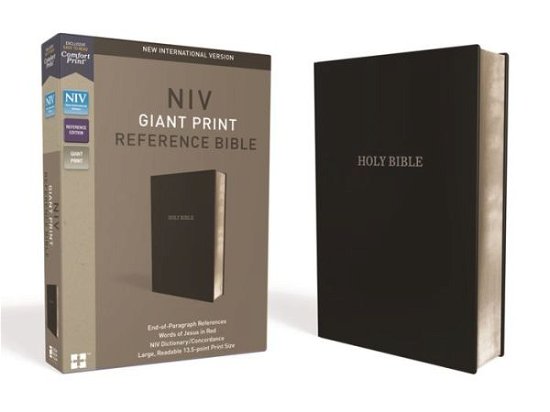 NIV, Reference Bible, Giant Print, Leather-Look, Black, Red Letter Edition, Comfort Print - Zondervan - Bøger - Zondervan - 9780310449454 - 12. juni 2018