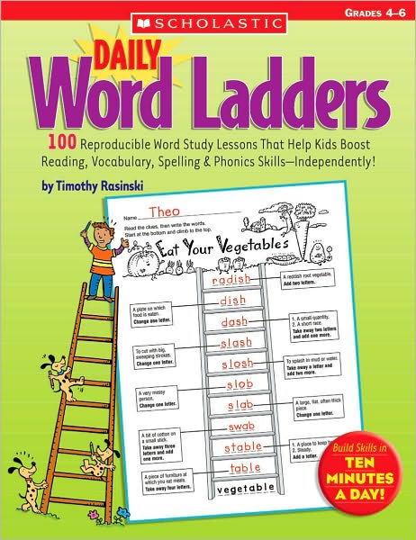 Cover for Timothy Rasinski · Daily Word Ladders: Grades 4?6: 100 Reproducible Word Study Lessons That Help Kids Boost Reading, Vocabulary, Spelling &amp; Phonics Skills?independently! (Pocketbok) (2005)