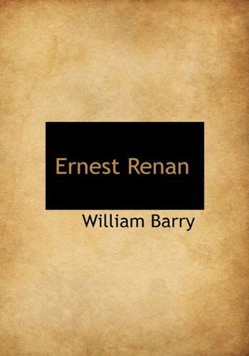 Cover for William Barry · Ernest Renan (Hardcover Book) (2009)