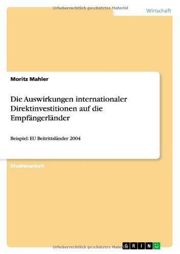 Die Auswirkungen internationaler - Mahler - Livros - Grin Publishing - 9783656283454 - 7 de outubro de 2012