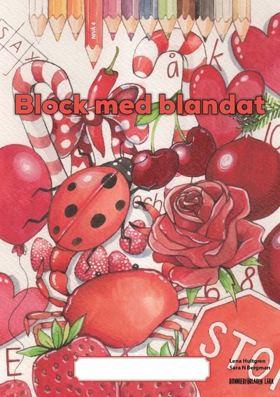 Cover for Lena Hultgren · Block med blandat 4 - röd, 5-pack (Paperback Book) [Ned edition] (2020)