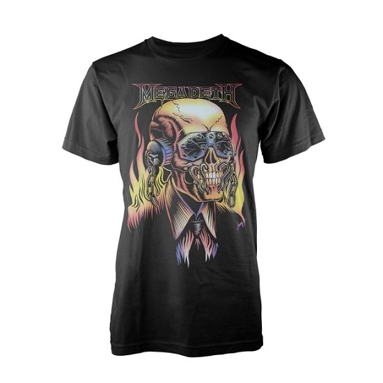 Cover for Megadeth · Flaming Vic Black (T-shirt) [size S] [Black edition] (2017)