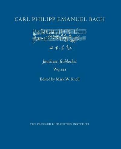 Cover for Carl  Philipp Emanuel Bach · Jauchzet, frohlocket, Wq 242 (Paperback Book) (2019)