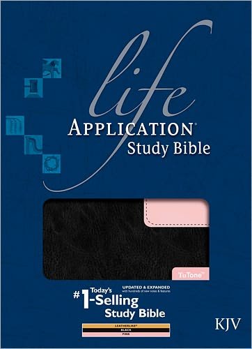 Cover for Tyndale House Publishers · KJV Life Application Study Bible Tutone Brown / Tan (Leather Book) [Black/Pink Imitation] (2011)