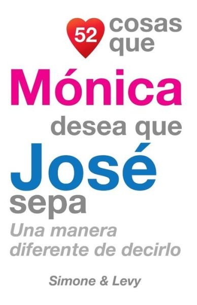 Cover for J L Leyva · 52 Cosas Que Monica Desea Que Jose Sepa: Una Manera Diferente De Decirlo (Pocketbok) (2014)