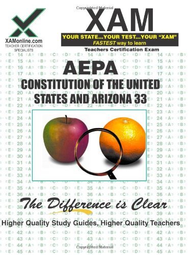Aepa Constitutions of the United States and Arizona 33 - Sharon Wynne - Livres - XAMOnline.com - 9781581977455 - 1 novembre 2006