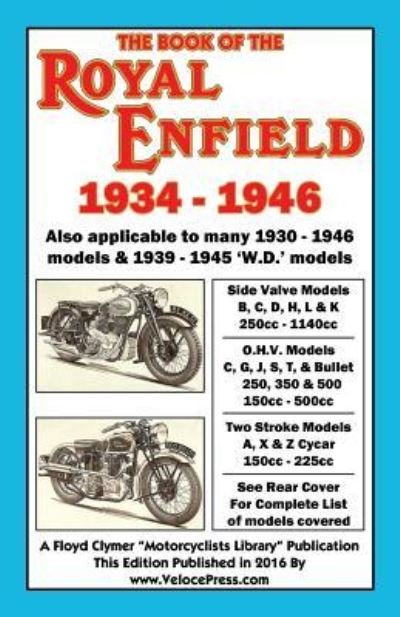 Cover for R.E. Ryder · Book of the Royal Enfield 1934-1946 (Paperback Book) (2016)