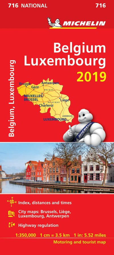 Cover for Michelin · Michelin National Maps: Belgium &amp; Luxembourg 2019 (Gebundenes Buch) (2019)
