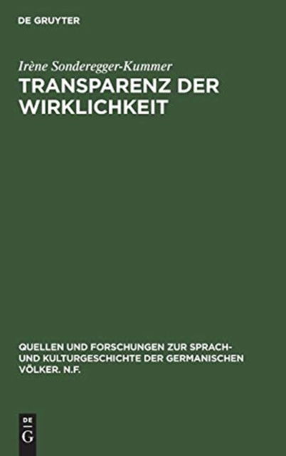 Cover for Irene Sonderegger-Kummer · Transparenz der Wirklichkeit (Hardcover Book) (1971)