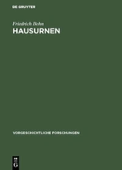 Cover for Friedrich Behn · Hausurnen (Book) (1924)